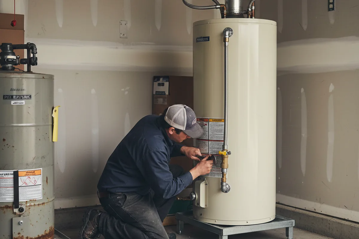 Water heater and shutoff valve replacement in Lilly